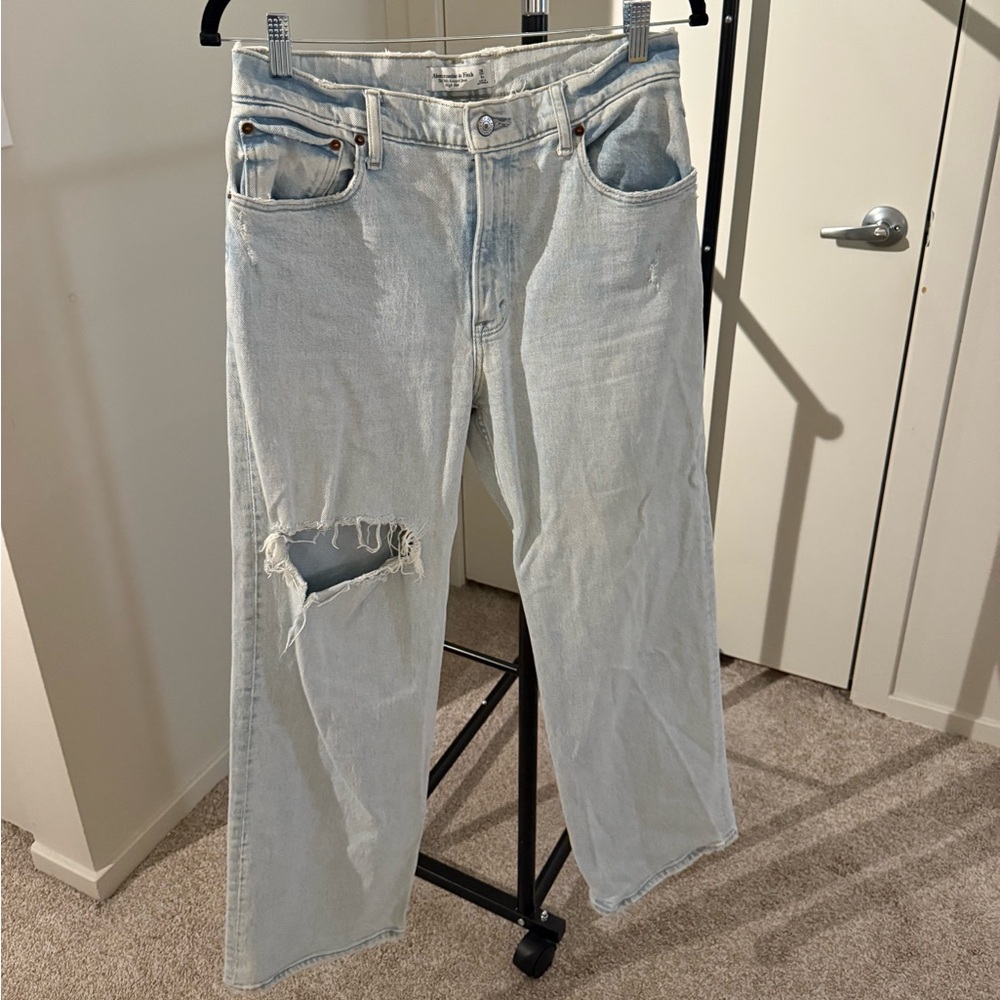 Abercrombie & Fitch Light Blue Distressed Jeans